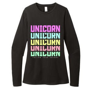 Unicorn Repeat Follow Your Dream Womens CVC Long Sleeve Shirt