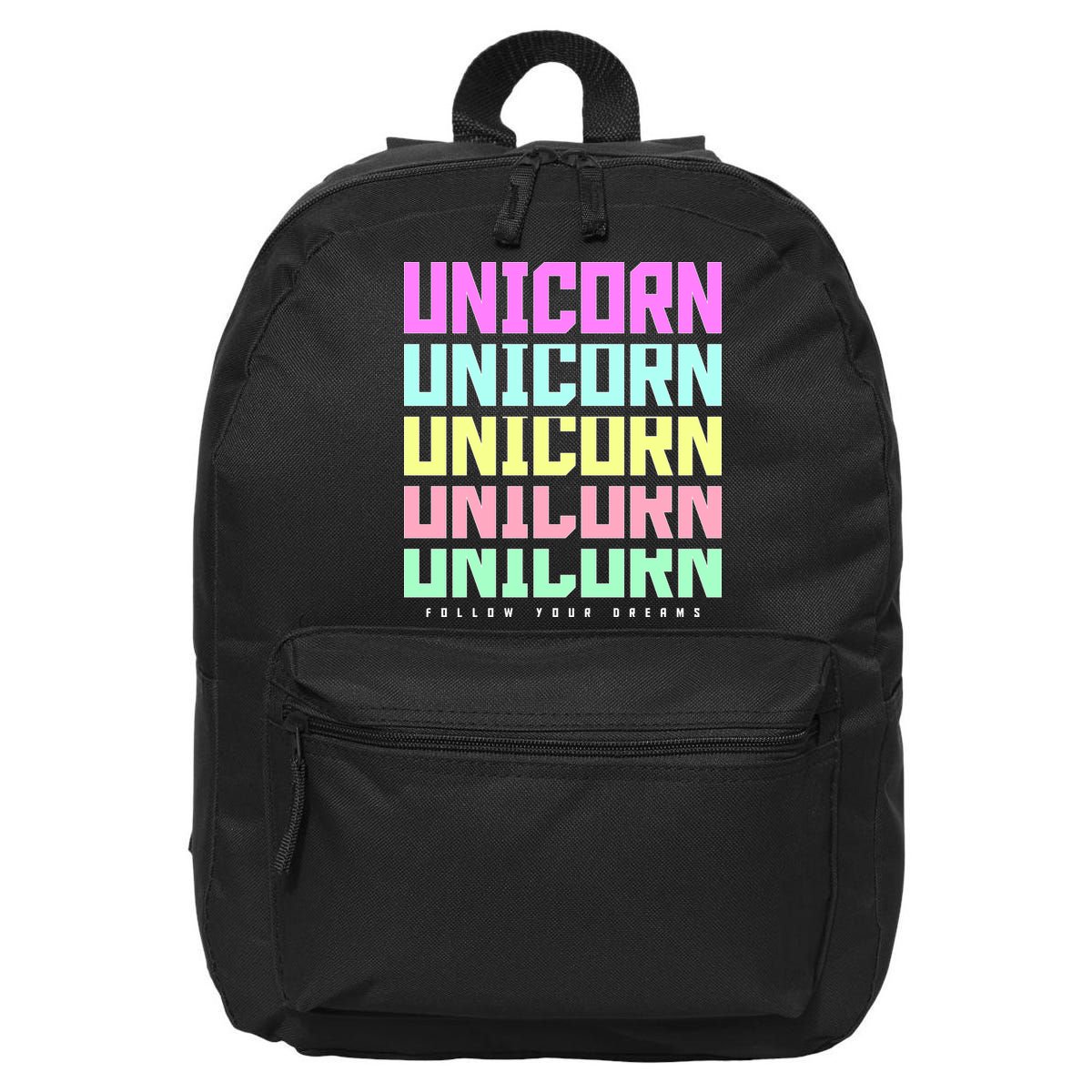 Unicorn Repeat Follow Your Dream 16 in Basic Backpack