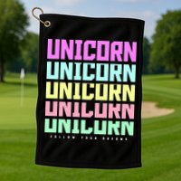 Unicorn Repeat Follow Your Dream Golf Towel