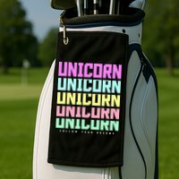 Unicorn Repeat Follow Your Dream Golf Towel