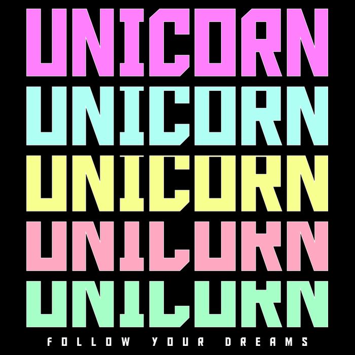 Unicorn Repeat Follow Your Dream Cropped Pullover Crew