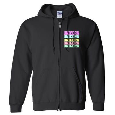 Unicorn Repeat Follow Your Dream Full Zip Hoodie