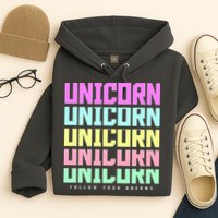 Unicorn Repeat Follow Your Dream Hoodie