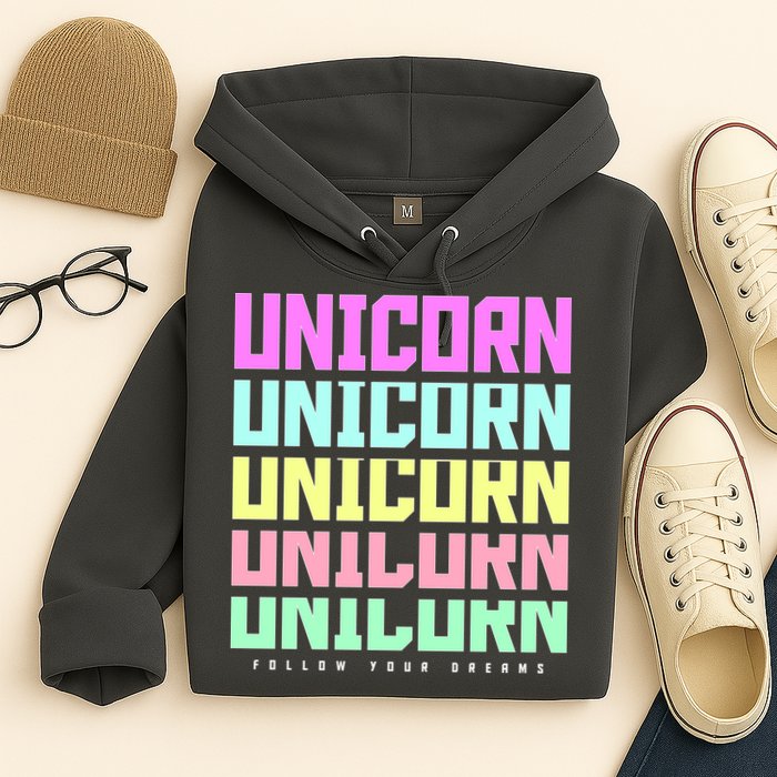 Unicorn Repeat Follow Your Dream Hoodie