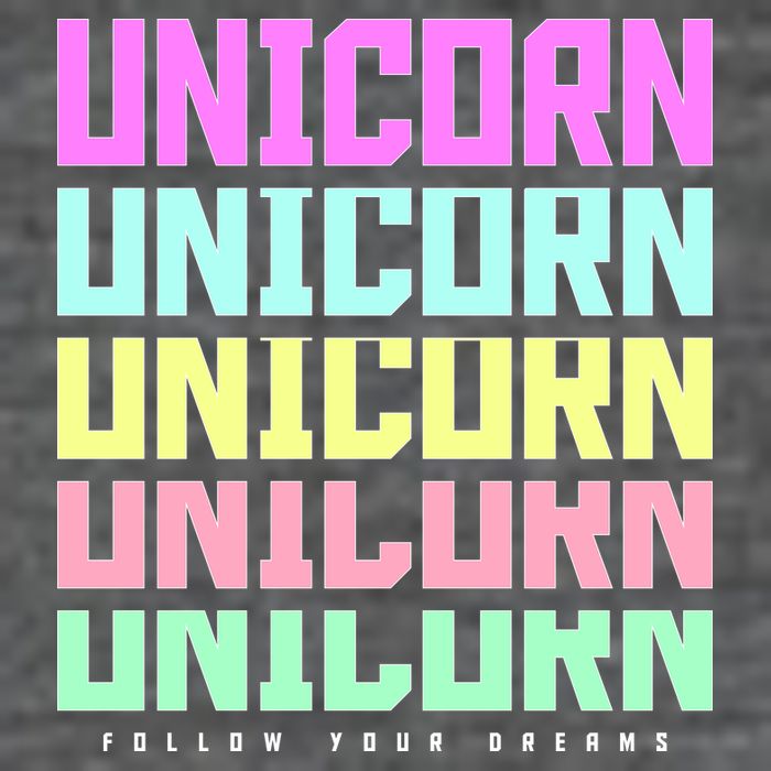 Unicorn Repeat Follow Your Dream Button