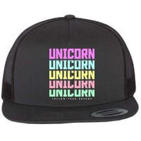 Unicorn Repeat Follow Your Dream Flatbill Hat
