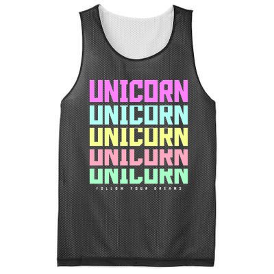 Unicorn Repeat Follow Your Dream Mesh Reversible Basketball Jersey Tank