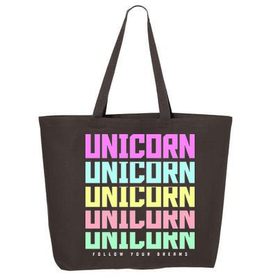 Unicorn Repeat Follow Your Dream 25L Jumbo Tote