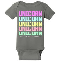 Unicorn Repeat Follow Your Dream Baby Bodysuit