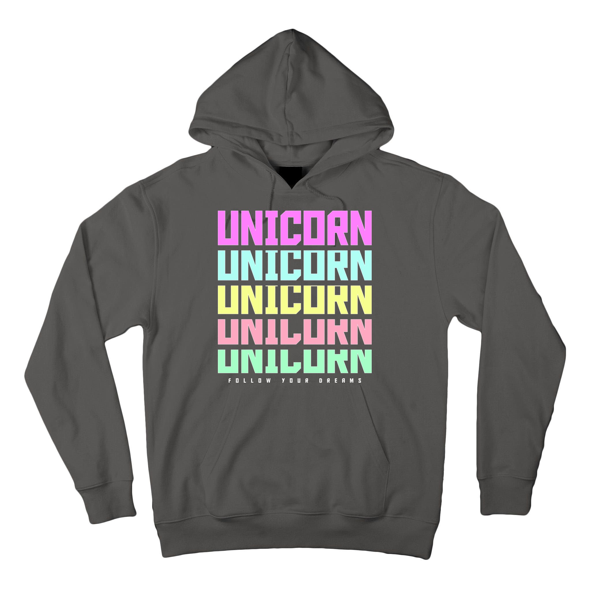Unicorn Repeat Follow Your Dream Tall Hoodie