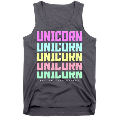 Unicorn Repeat Follow Your Dream Tank Top