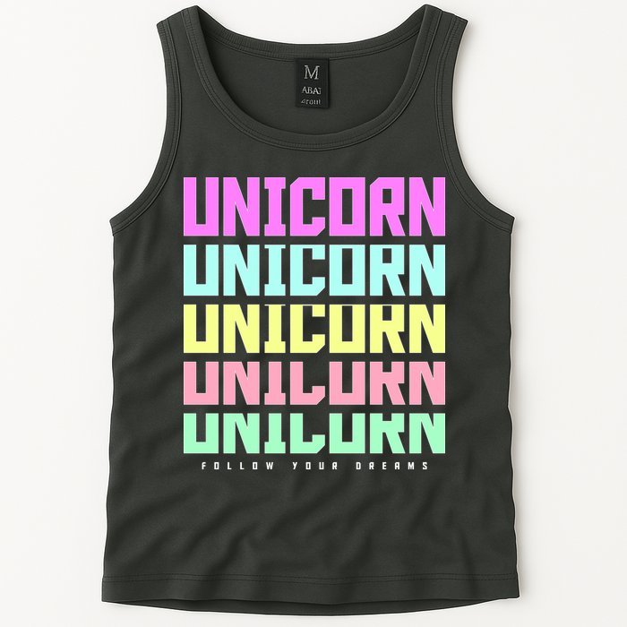 Unicorn Repeat Follow Your Dream Tank Top
