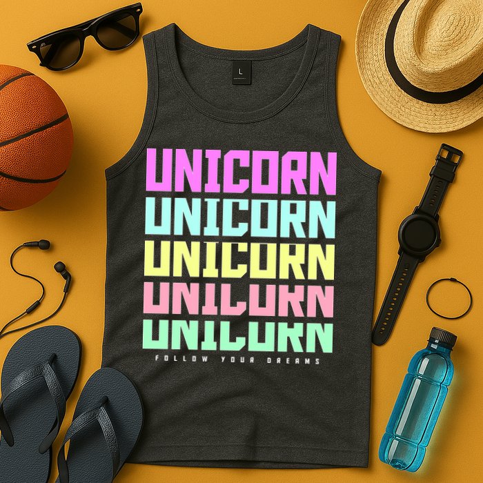 Unicorn Repeat Follow Your Dream Tank Top