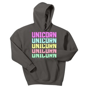 Unicorn Repeat Follow Your Dream Kids Hoodie