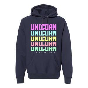 Unicorn Repeat Follow Your Dream Premium Hoodie