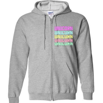 Unicorn Repeat Follow Your Dream Full Zip Hoodie