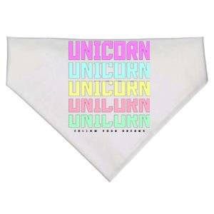 Unicorn Repeat Follow Your Dream USA-Made Doggie Bandana