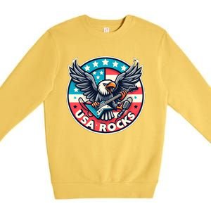 Usa Rocks Gift Premium Crewneck Sweatshirt