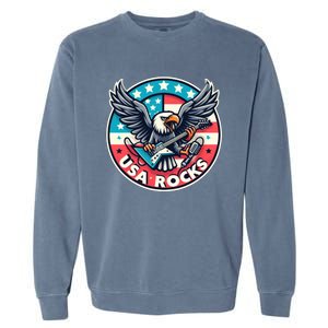 Usa Rocks Gift Garment-Dyed Sweatshirt