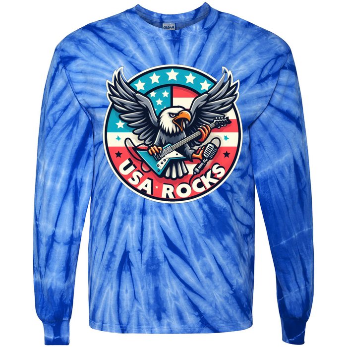 Usa Rocks Gift Tie-Dye Long Sleeve Shirt