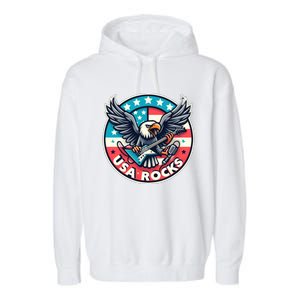 Usa Rocks Gift Garment-Dyed Fleece Hoodie