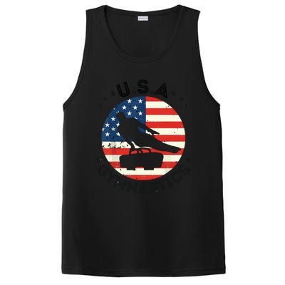 USA Retro Gymnastics Team Vintage Support USA Men Gymnastics PosiCharge Competitor Tank