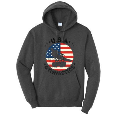 USA Retro Gymnastics Team Vintage Support USA Men Gymnastics Tall Hoodie