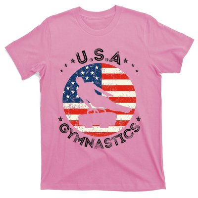 Usa Retro Gymnastics Team Vintage Support Usa Gymnastics T-Shirt