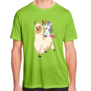 Unicorn Riding Llama Adult ChromaSoft Performance T-Shirt