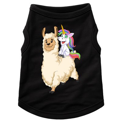 Unicorn Riding Llama Doggie Tank