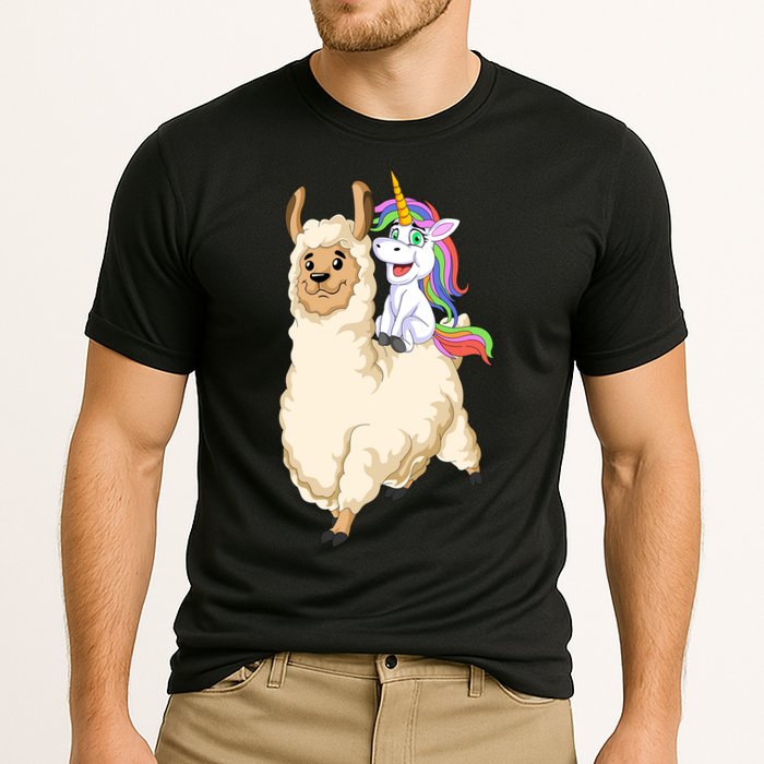 Unicorn Riding Llama Performance Shirt