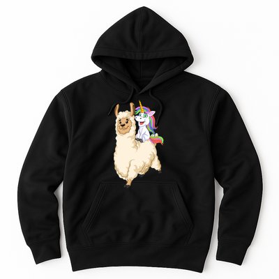 Unicorn Riding Llama Hoodie