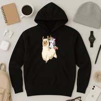 Unicorn Riding Llama Hoodie