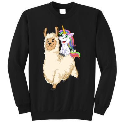 Unicorn Riding Llama Sweatshirt
