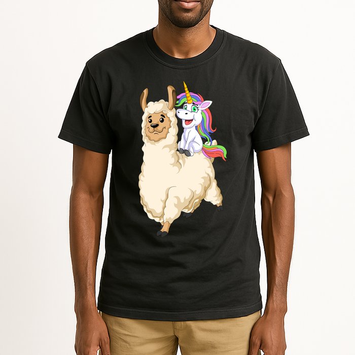 Unicorn Riding Llama Tall T-Shirt