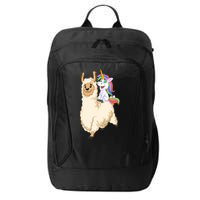 Unicorn Riding Llama City Backpack