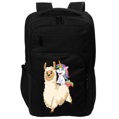 Unicorn Riding Llama Impact Tech Backpack