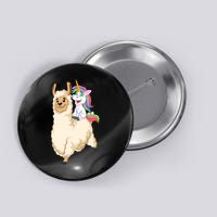 Unicorn Riding Llama Button
