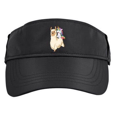 Unicorn Riding Llama Adult Drive Performance Visor