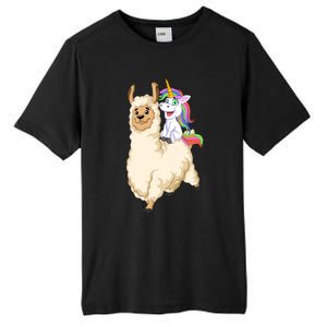 Unicorn Riding Llama Tall Fusion ChromaSoft Performance T-Shirt