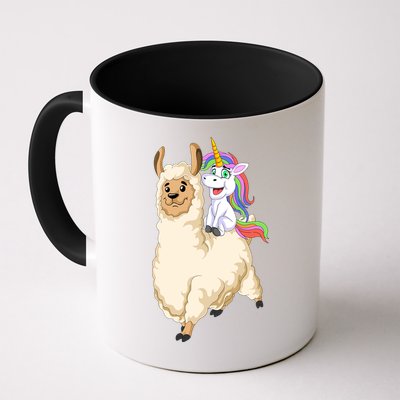 Unicorn Riding Llama Mug