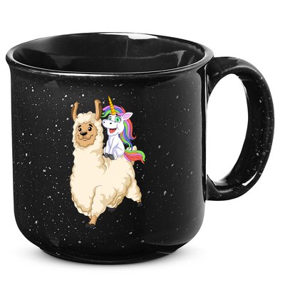 Unicorn Riding Llama 15oz Campfire Ceramic Mug