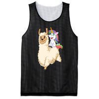 Unicorn Riding Llama Mesh Reversible Basketball Jersey Tank