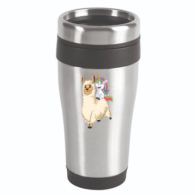 Unicorn Riding Llama 16oz Travel Tumbler