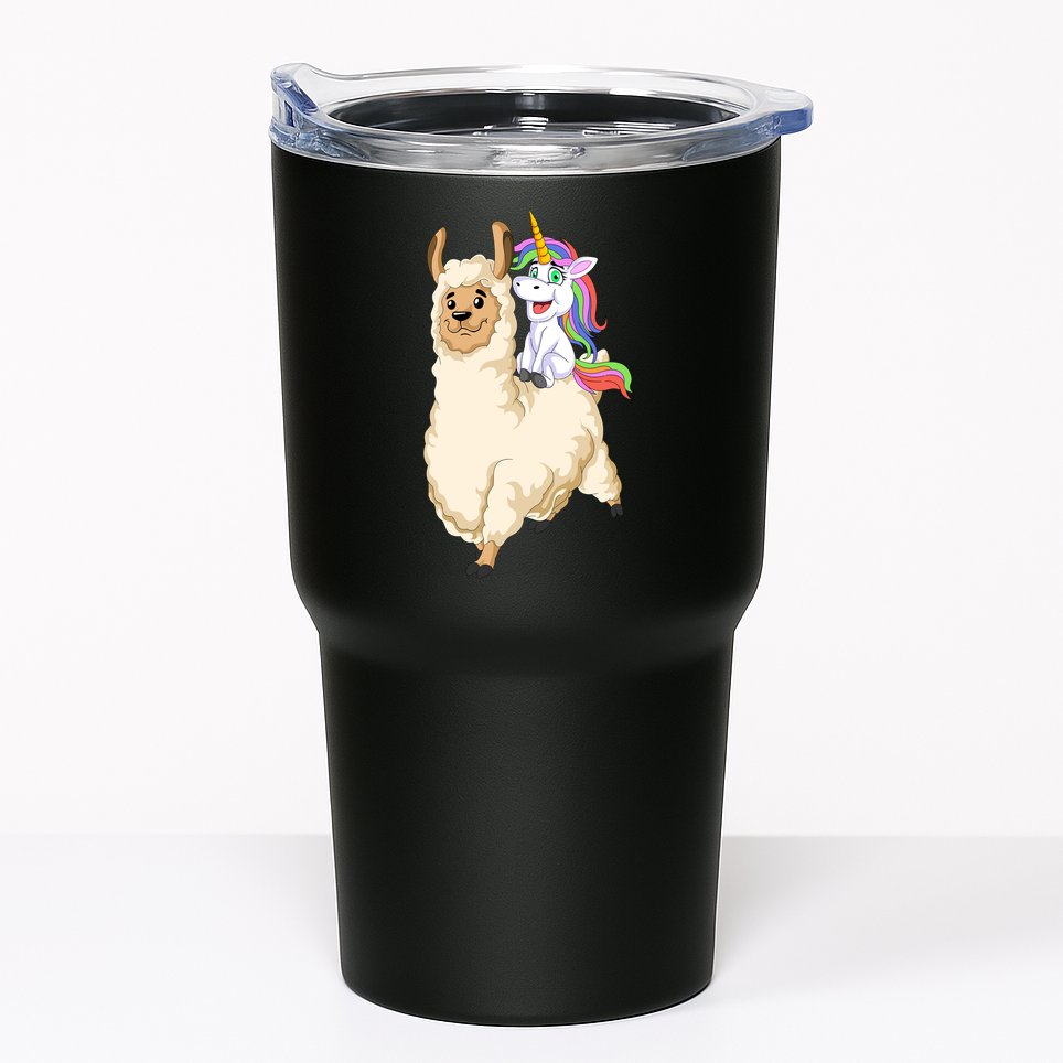 Unicorn Riding Llama Tumbler