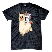 Unicorn Riding Llama Tie-Dye T-Shirt