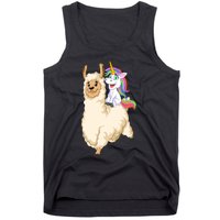 Unicorn Riding Llama Tank Top