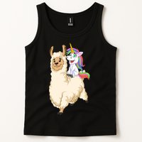 Unicorn Riding Llama Tank Top