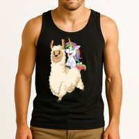 Unicorn Riding Llama Tank Top