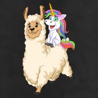 Unicorn Riding Llama Golf Towel